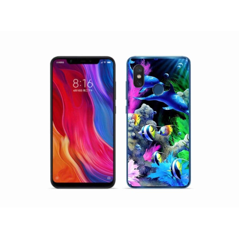 Gélový obal mmCase na mobil Xiaomi Mi 8 - morský svet