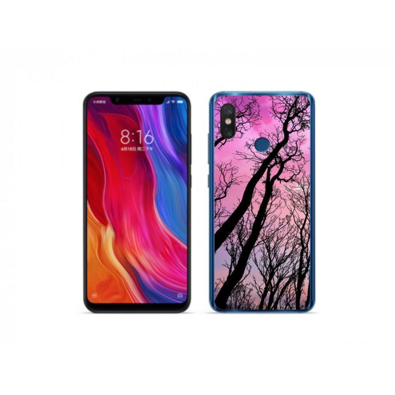 Gélový obal mmCase na mobil Xiaomi Mi 8 - opadané stromy