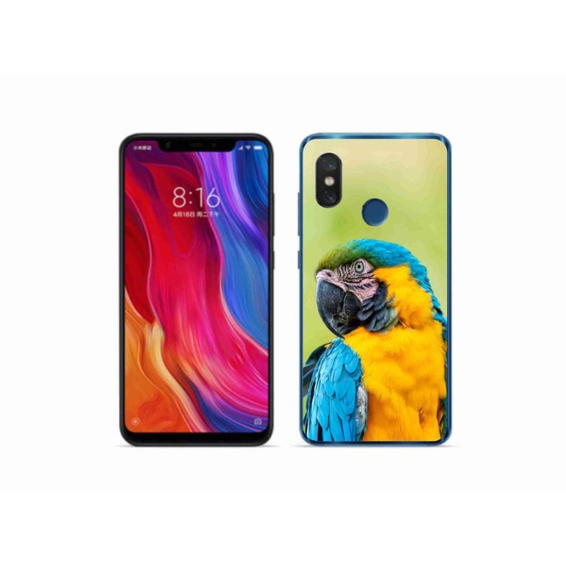 Gélový obal mmCase na mobil Xiaomi Mi 8 - papagáj ara 2