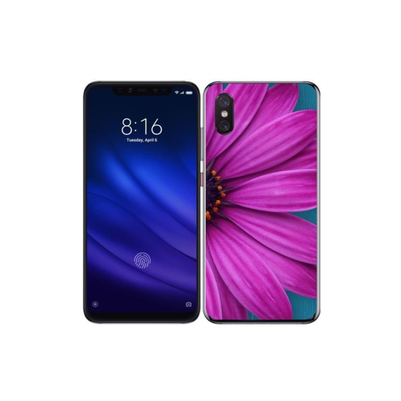 Gélový obal mmCase na mobil Xiaomi Mi 8 Pro - fialová margaréta