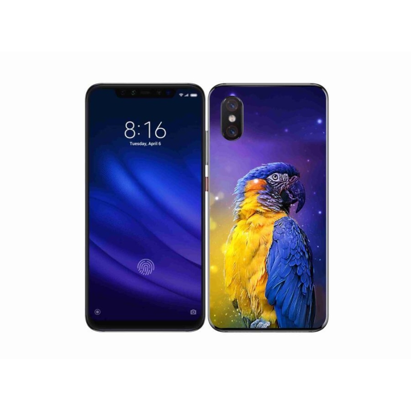 Gélový obal mmCase na mobil Xiaomi Mi 8 Pro - papagáj ara 1