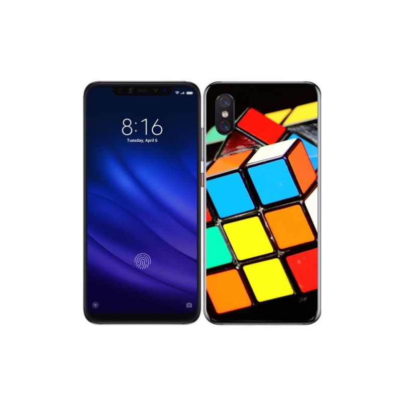 Gélový obal mmCase na mobil Xiaomi Mi 8 Pro - rubikova kocka