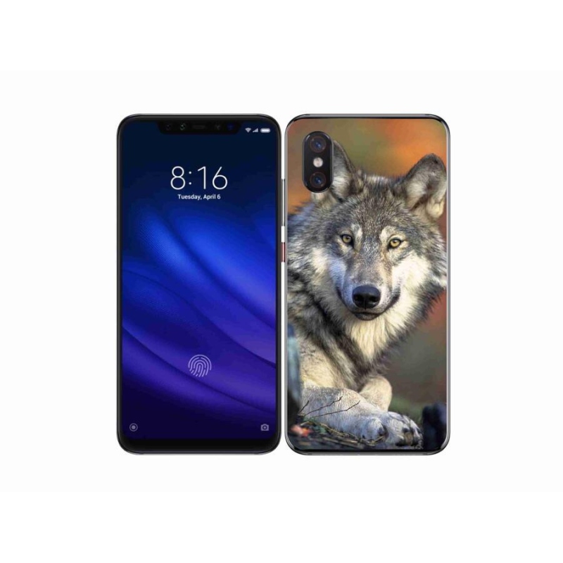 Gélový obal mmCase na mobil Xiaomi Mi 8 Pro - vlk