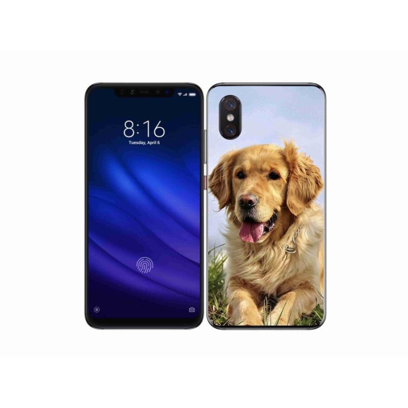 Gélový obal mmCase na mobil Xiaomi Mi 8 Pro - zlatý retriever