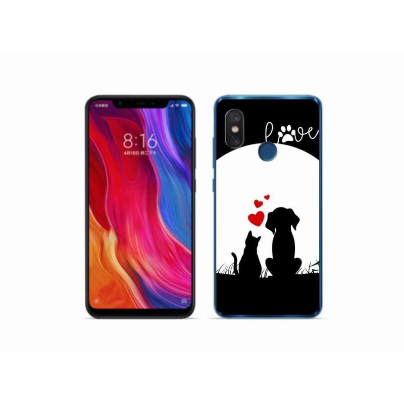 Gélový obal mmCase na mobil Xiaomi Mi 8 - zvieracie láska