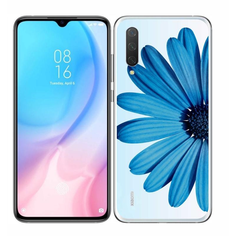 Gélový obal mmCase na mobil Xiaomi Mi 9 Lite - modrá margaréta