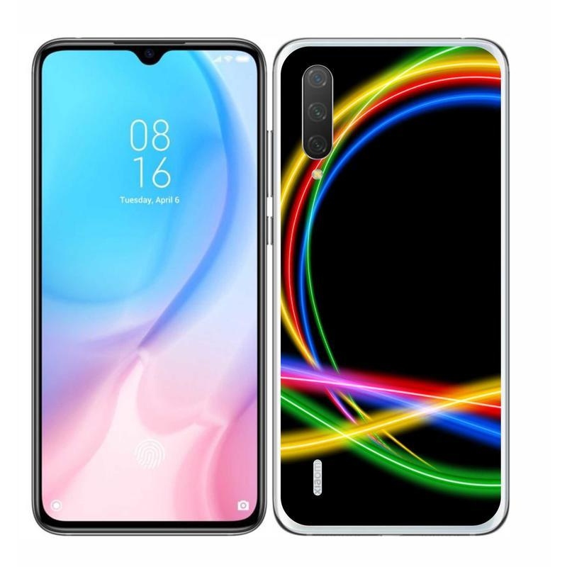 Gélový obal mmCase na mobil Xiaomi Mi 9 Lite - neónové kruhy