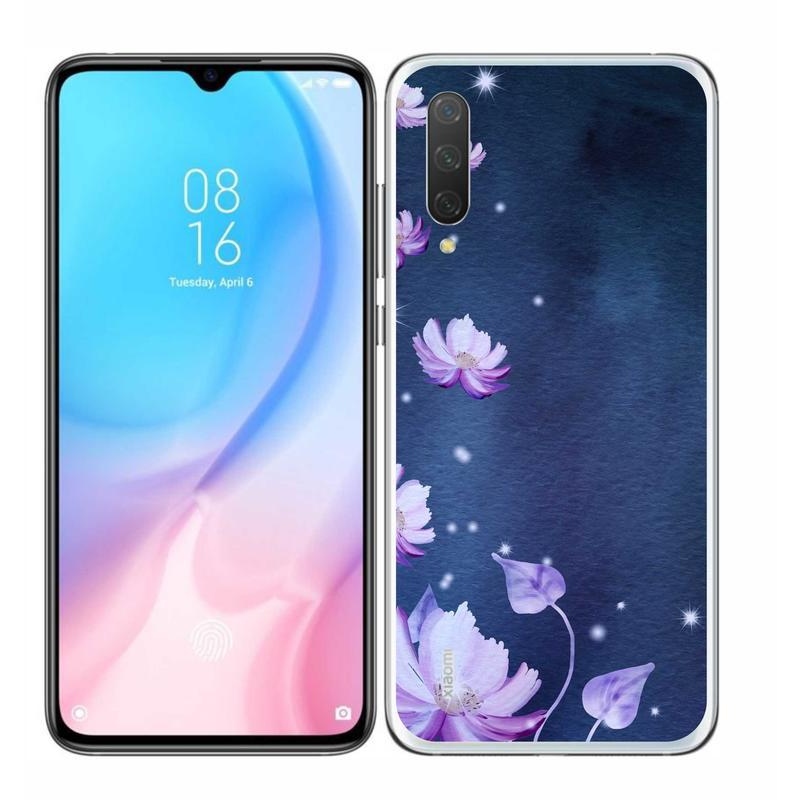 Gélový obal mmCase na mobil Xiaomi Mi 9 Lite - padajúce kvety