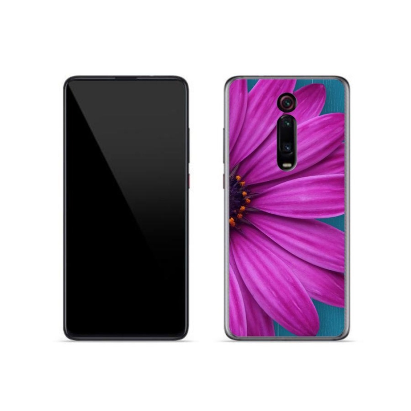 Gélový obal mmCase na mobil Xiaomi Mi 9T - fialová margaréta