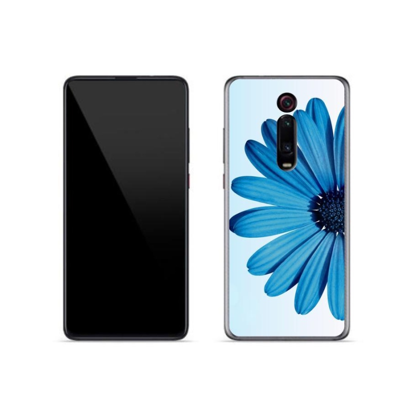 Gélový obal mmCase na mobil Xiaomi Mi 9T - modrá margaréta