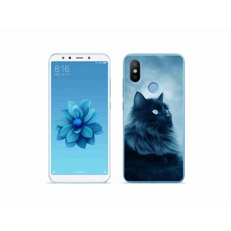 Gélový obal mmCase na mobil Xiaomi Mi A2 - čierna mačka 1