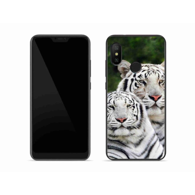 Gélový obal mmCase na mobil Xiaomi Mi A2 Lite - bieli tigre