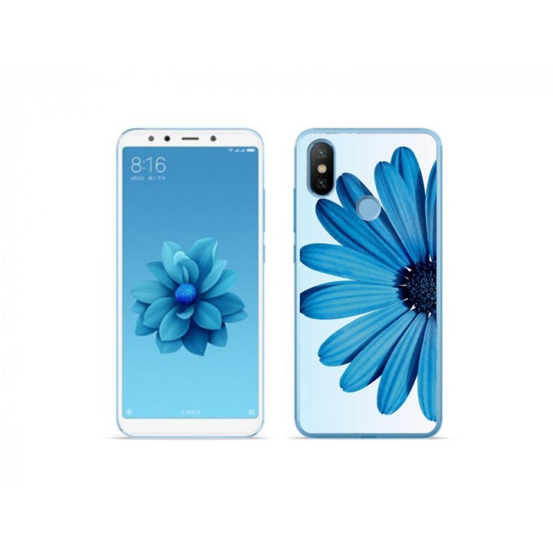 Gélový obal mmCase na mobil Xiaomi Mi A2 - modrá margaréta