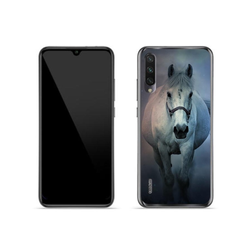 Gélový obal mmCase na mobil Xiaomi Mi A3 - bežiaci biely kôň