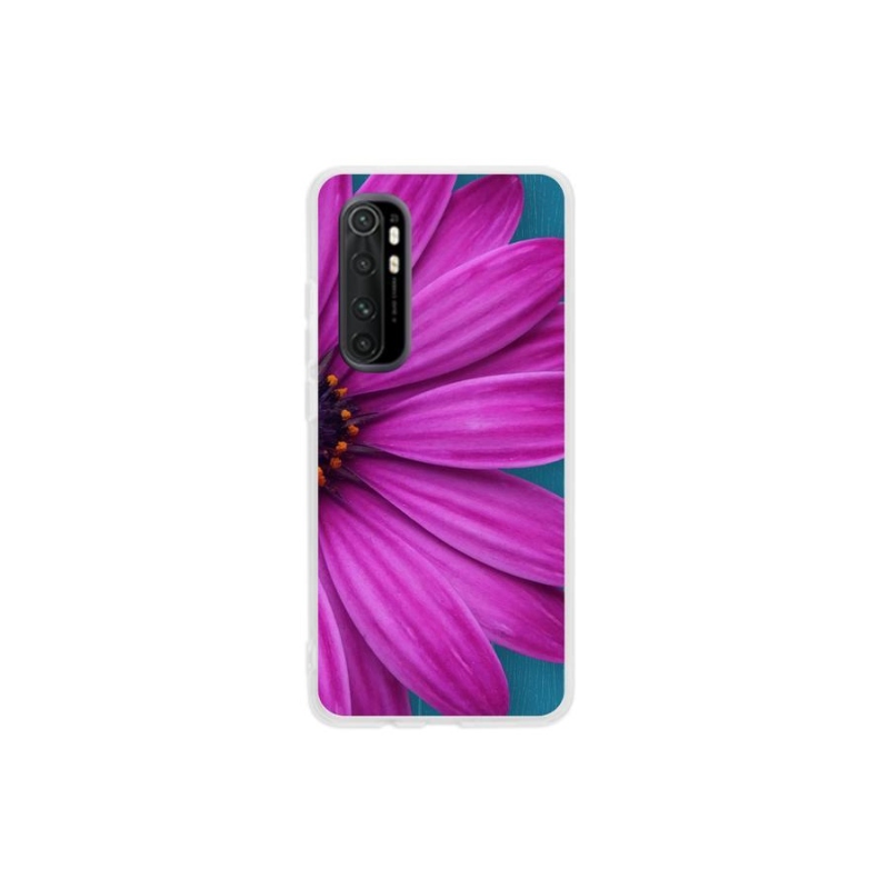 Gélový obal mmCase na mobil Xiaomi Mi Note 10 Lite - fialová margaréta