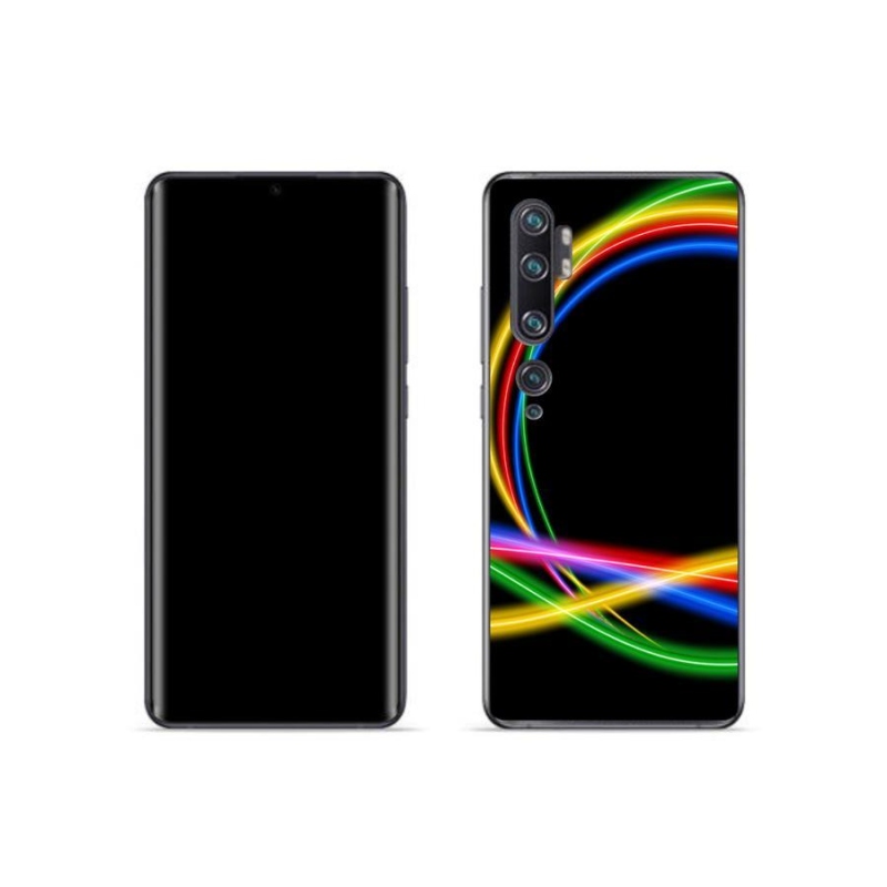 Gélový obal mmCase na mobil Xiaomi Mi Note 10 - neónové kruhy