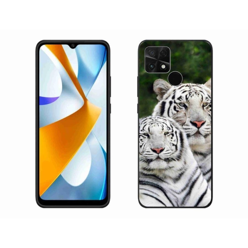 Gélový obal mmCase na mobil Xiaomi Poco C40 - bieli tigre