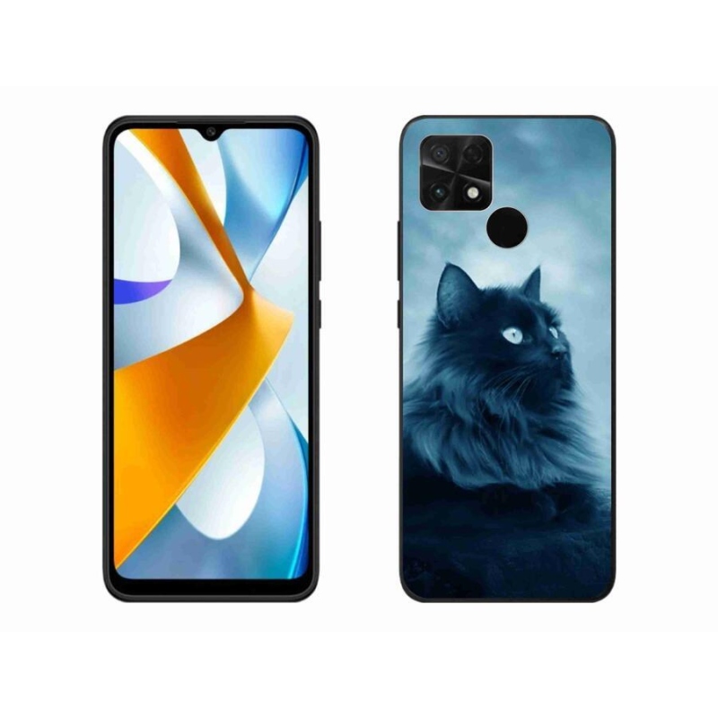 Gélový obal mmCase na mobil Xiaomi Poco C40 - čierna mačka 1