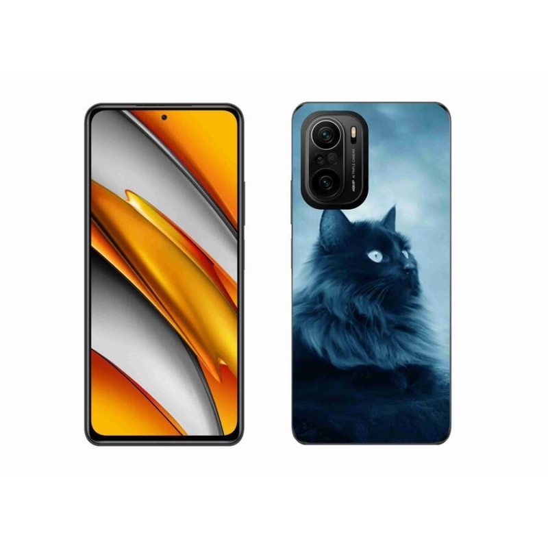 Gélový obal mmCase na mobil Xiaomi Poco F3 - čierna mačka 1