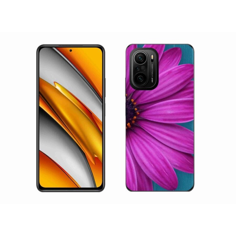 Gélový obal mmCase na mobil Xiaomi Poco F3 - fialová margaréta