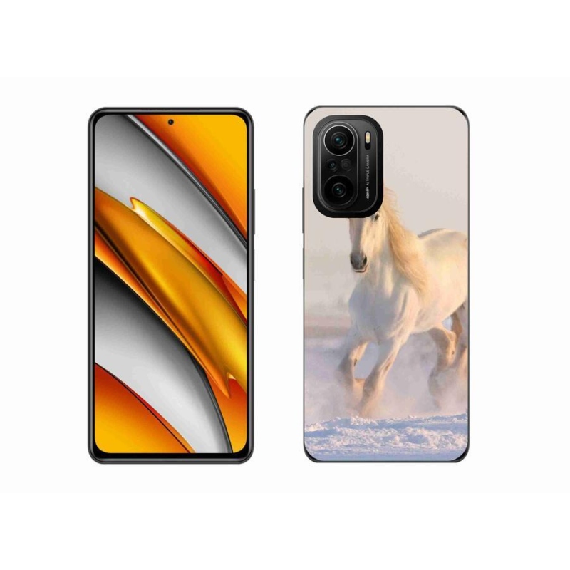 Gélový obal mmCase na mobil Xiaomi Poco F3 - kôň v snehu