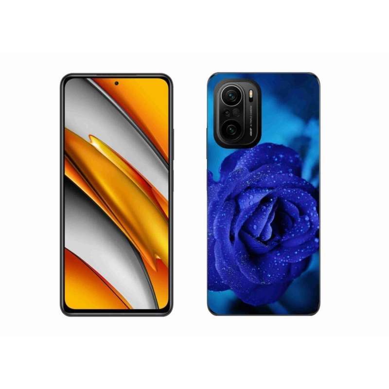 Gélový obal mmCase na mobil Xiaomi Poco F3 - modrá ruža