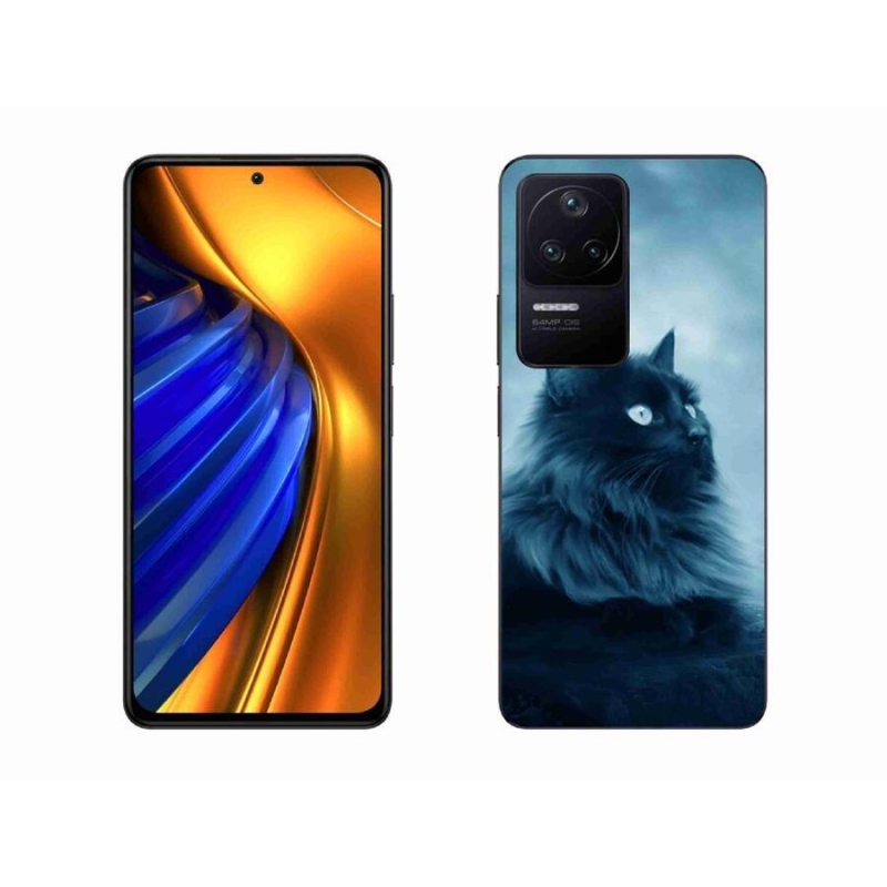 Gélový obal mmCase na mobil Xiaomi Poco F4 - čierna mačka 1