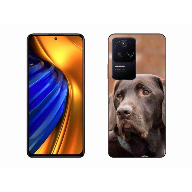 Gélový obal mmCase na mobil Xiaomi Poco F4 - hnedý labrador