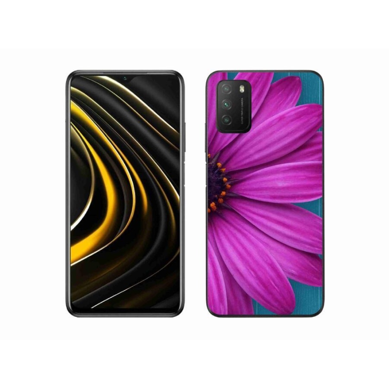 Gélový obal mmCase na mobil Xiaomi Poco M3 - fialová margaréta