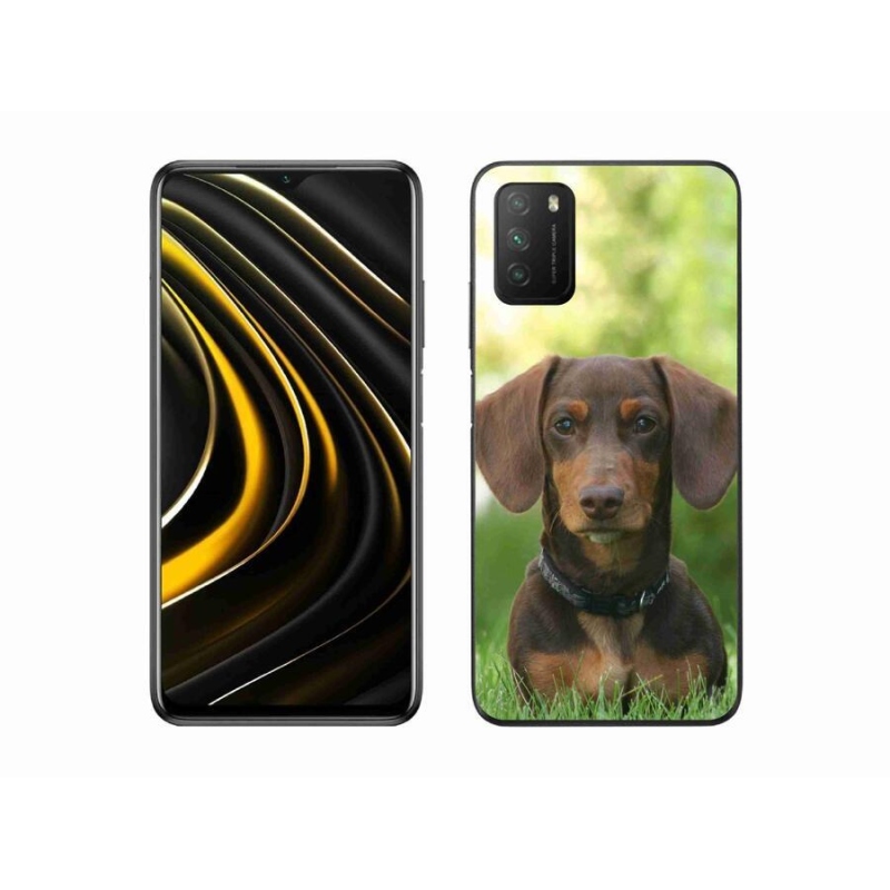 Gélový obal mmCase na mobil Xiaomi Poco M3 - hnedý jazvečík