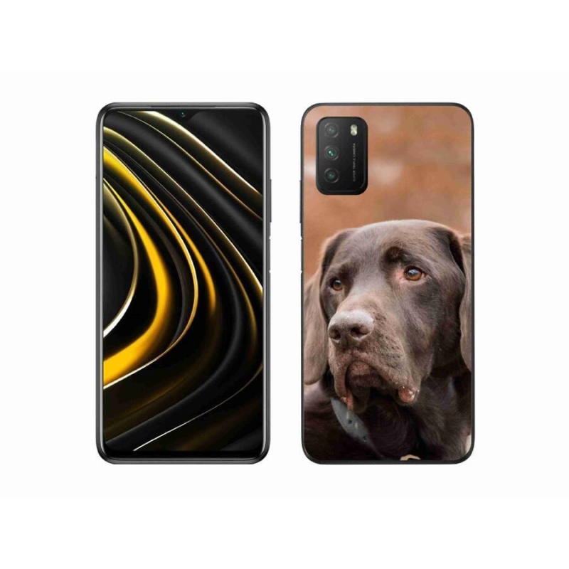 Gélový obal mmCase na mobil Xiaomi Poco M3 - hnedý labrador