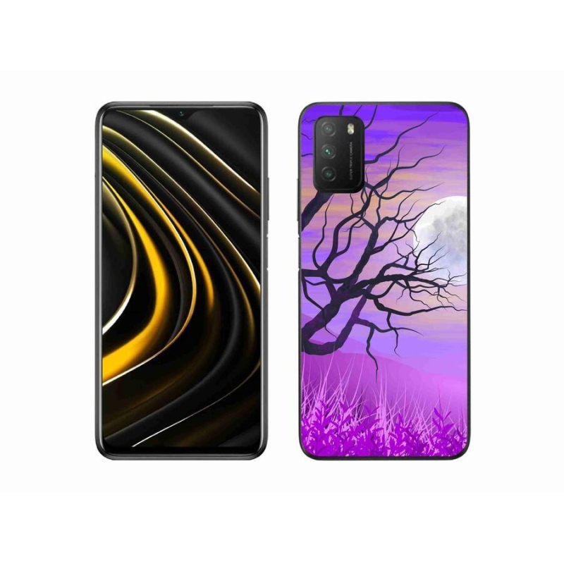 Gélový obal mmCase na mobil Xiaomi Poco M3 - kreslený opadané strom