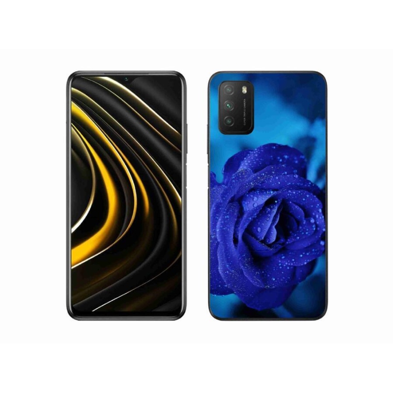 Gélový obal mmCase na mobil Xiaomi Poco M3 - modrá ruža