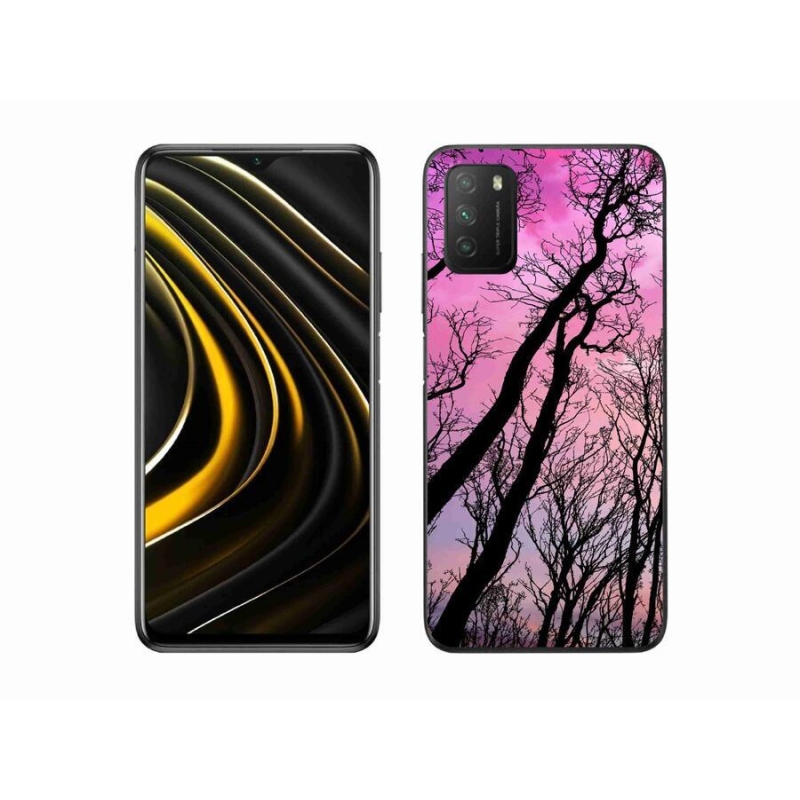 Gélový obal mmCase na mobil Xiaomi Poco M3 - opadané stromy