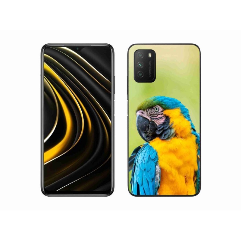 Gélový obal mmCase na mobil Xiaomi Poco M3 - papagáj ara 2