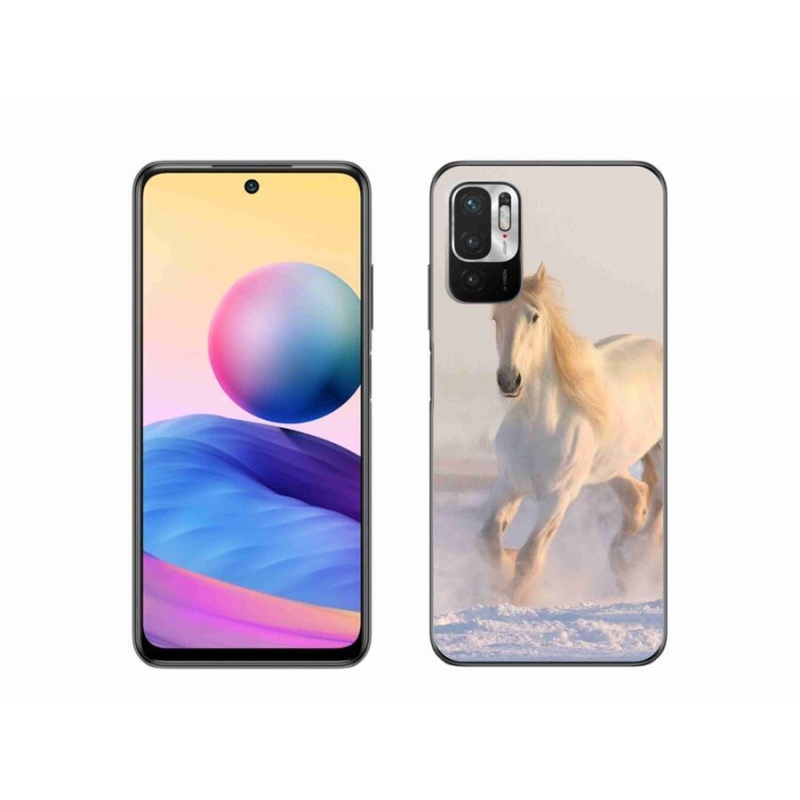 Gélový obal mmCase na mobil Xiaomi Poco M3 Pro / 5G - kôň v snehu