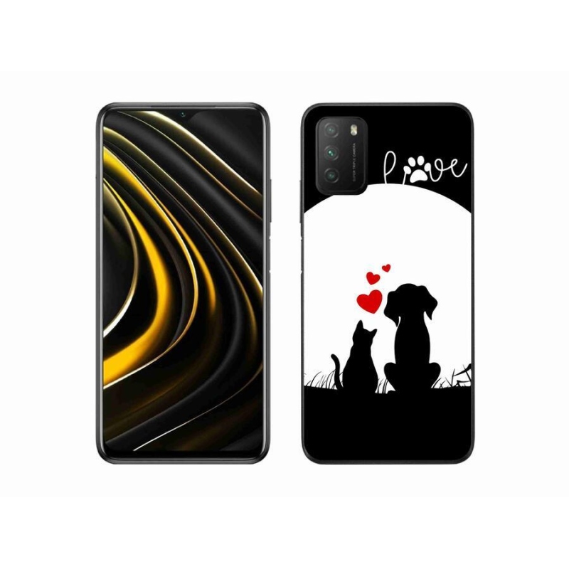 Gélový obal mmCase na mobil Xiaomi Poco M3 - zvieracie láska