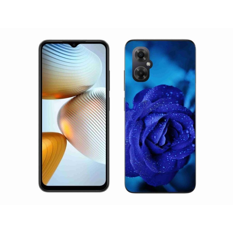 Gélový obal mmCase na mobil Xiaomi Poco M4 5G - modrá ruža