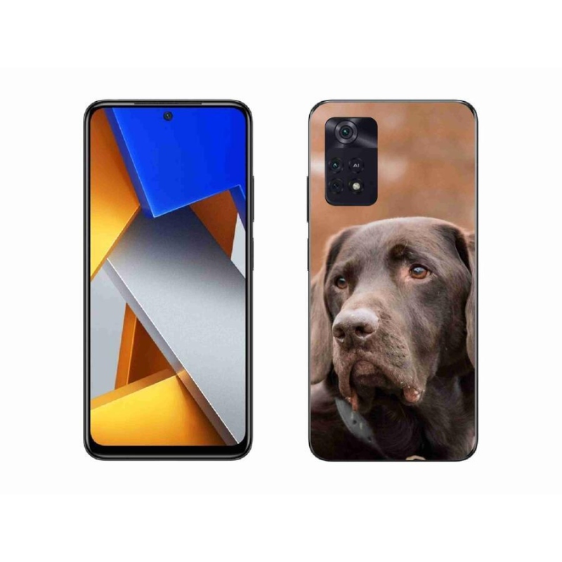 Gélový obal mmCase na mobil Xiaomi Poco M4 Pro 4G - hnedý labrador