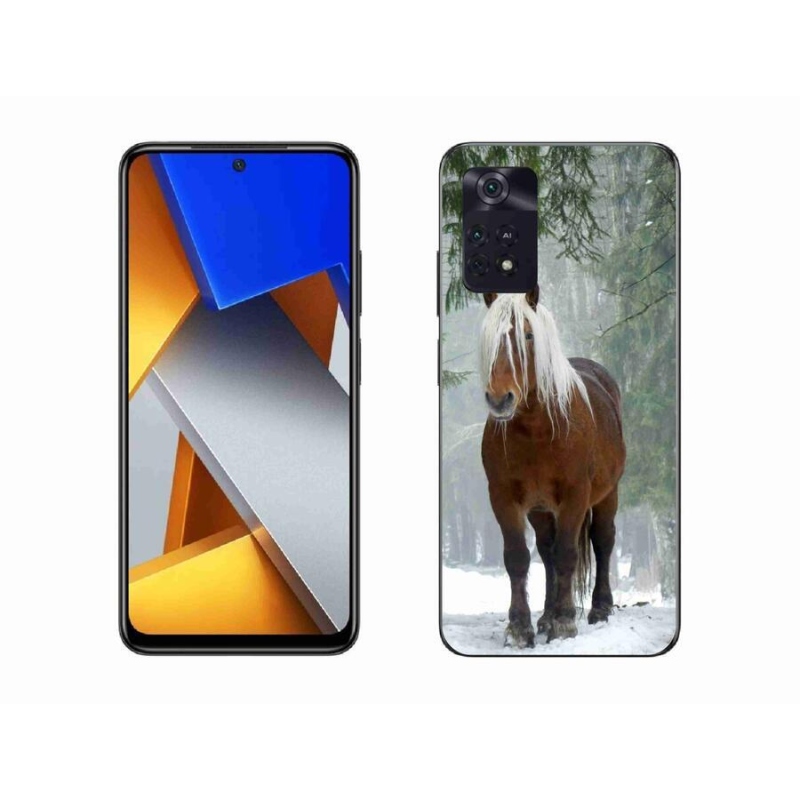 Gélový obal mmCase na mobil Xiaomi Poco M4 Pro 4G - kôň v lese