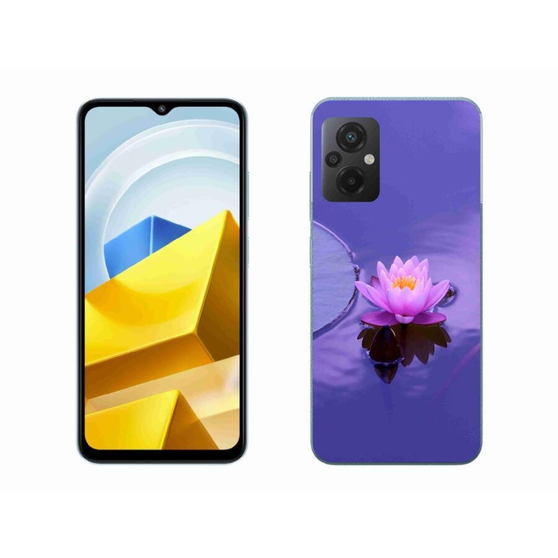 Gélový obal mmCase na mobil Xiaomi Poco M5 4G - kvet na hladine