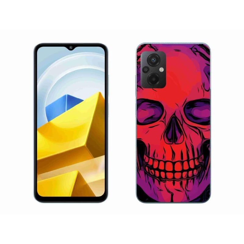 Gélový obal mmCase na mobil Xiaomi Poco M5 4G - lebka