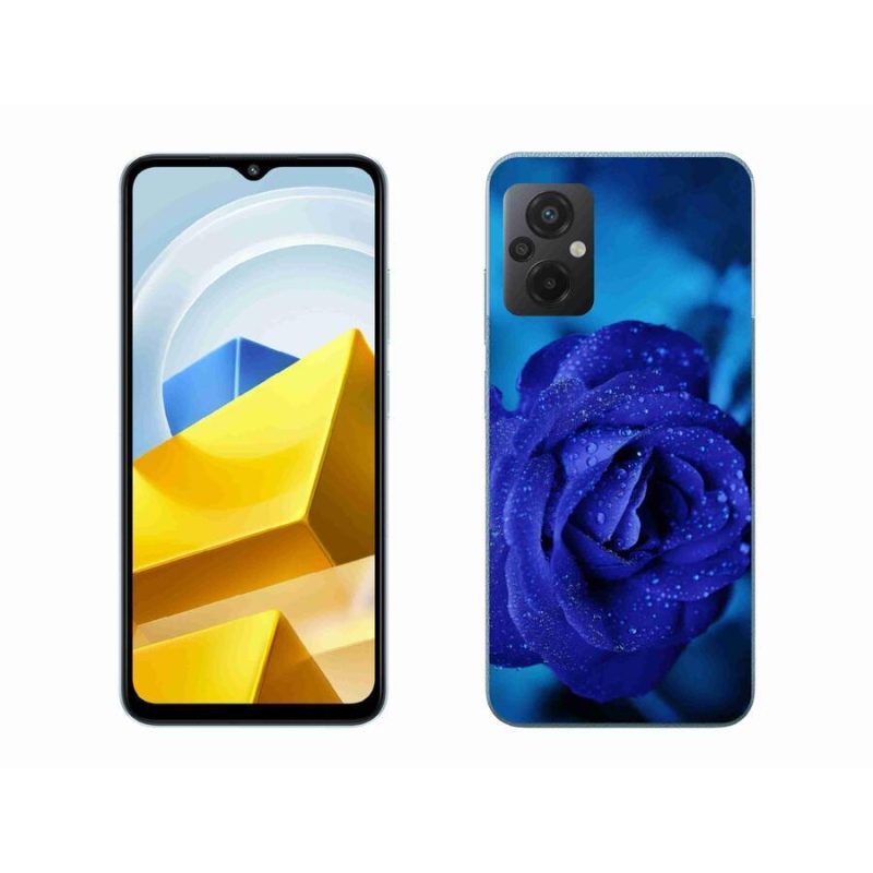 Gélový obal mmCase na mobil Xiaomi Poco M5 4G - modrá ruža