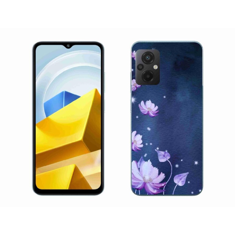 Gélový obal mmCase na mobil Xiaomi Poco M5 4G - padajúce kvety