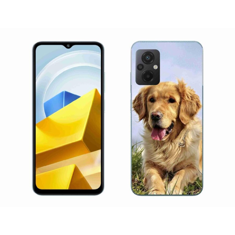 Gélový obal mmCase na mobil Xiaomi Poco M5 4G - zlatý retriever