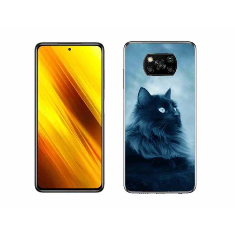 Gélový obal mmCase na mobil Xiaomi Poco X3 - čierna mačka 1