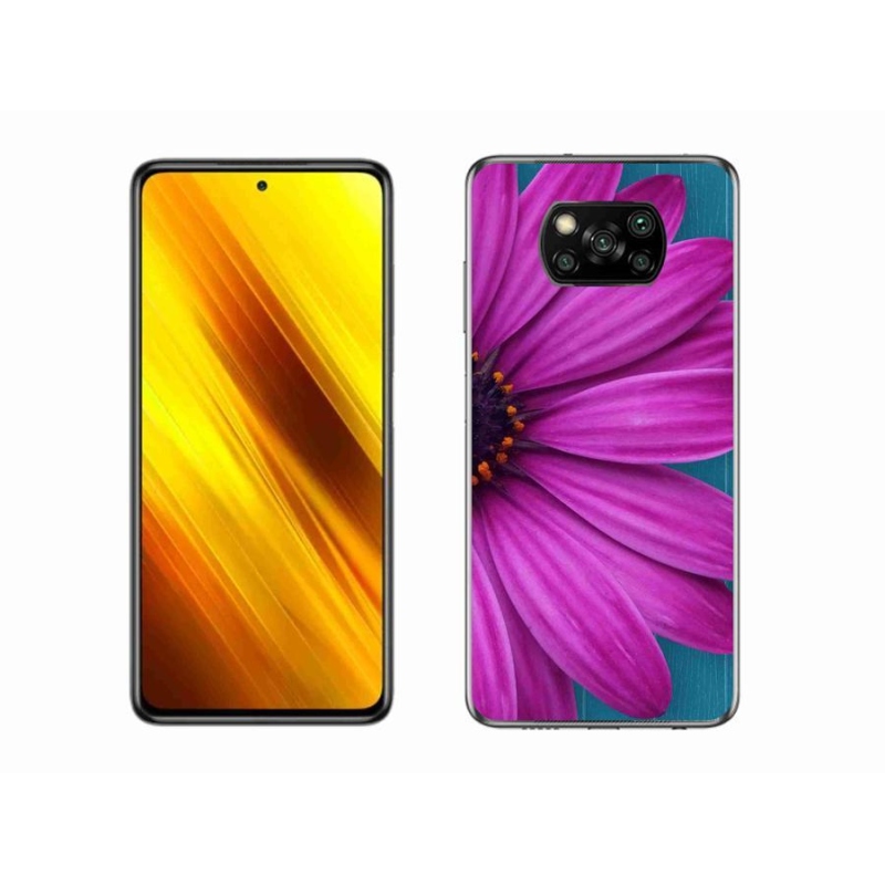 Gélový obal mmCase na mobil Xiaomi Poco X3 - fialová margaréta