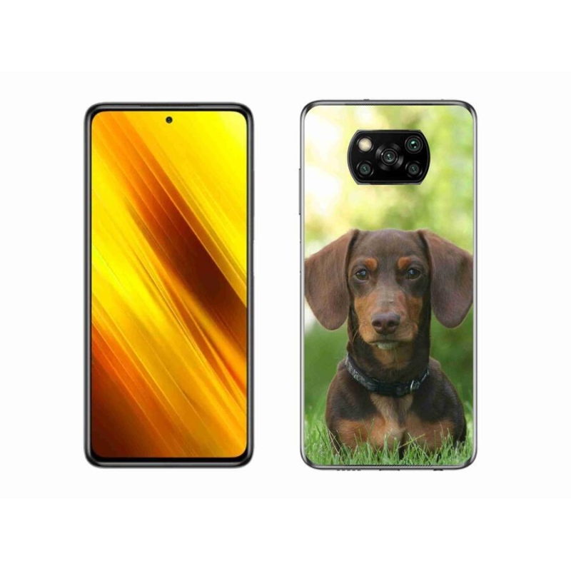 Gélový obal mmCase na mobil Xiaomi Poco X3 - hnedý jazvečík