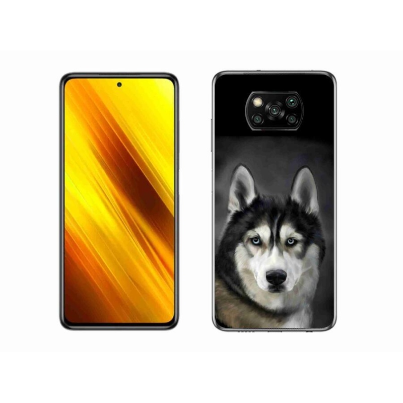 Gélový obal mmCase na mobil Xiaomi Poco X3 - husky