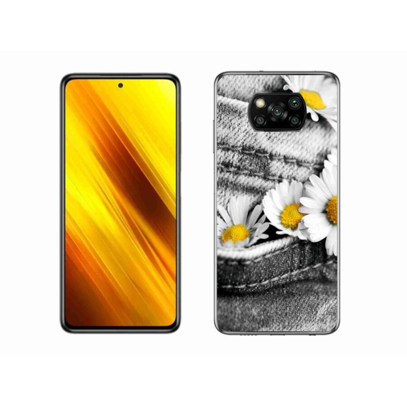 Gélový obal mmCase na mobil Xiaomi Poco X3 - margaréty